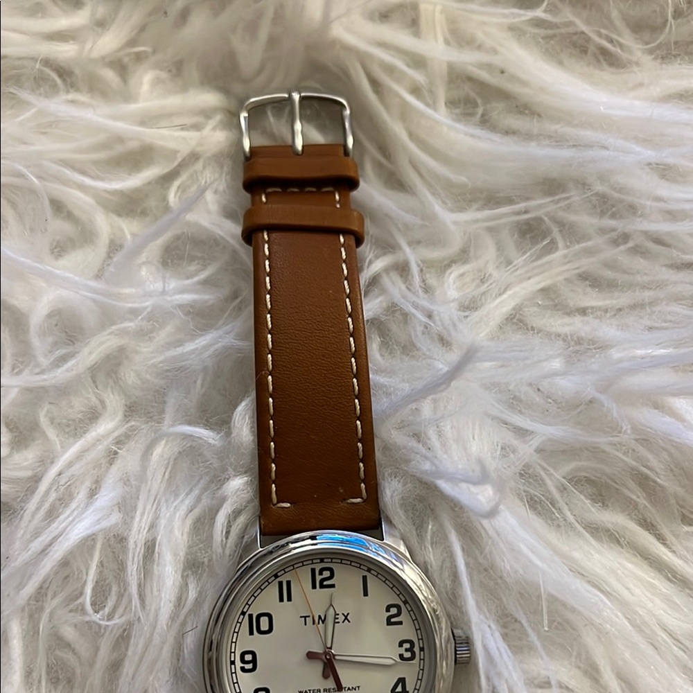 Timex Classic Silver and Tan Watch - Picture 3 of 6